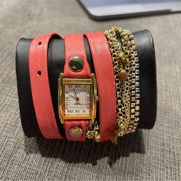 La Mer wrap watch - coral - Picture 1 of 2